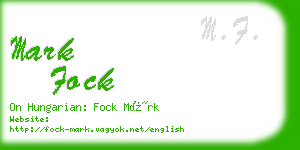 mark fock business card